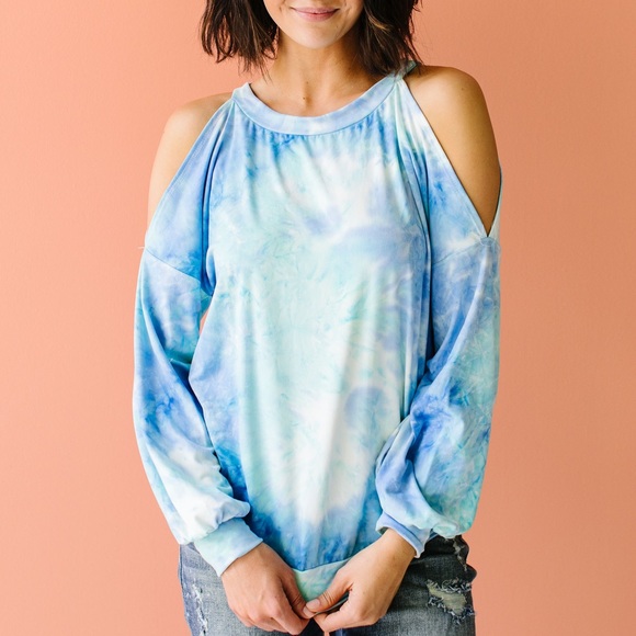 Make a Splash Top in Aqua + Coral - Picture 8 of 8